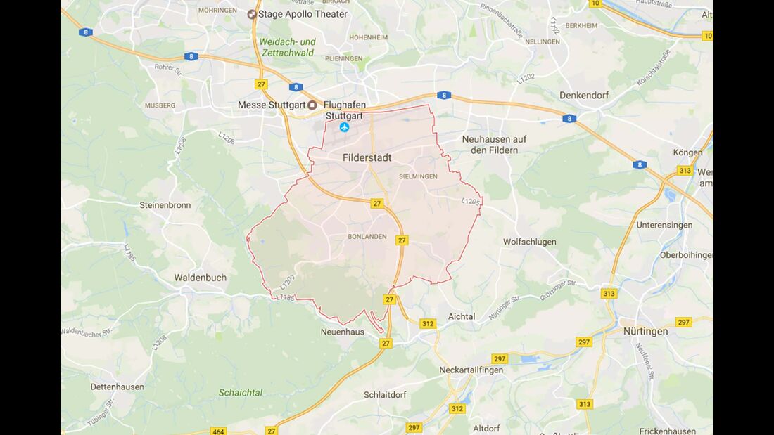 Karte Filderstadt