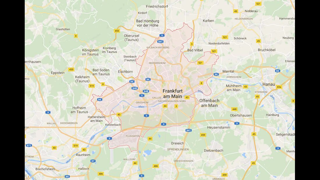 Karte Frankfurt am Main