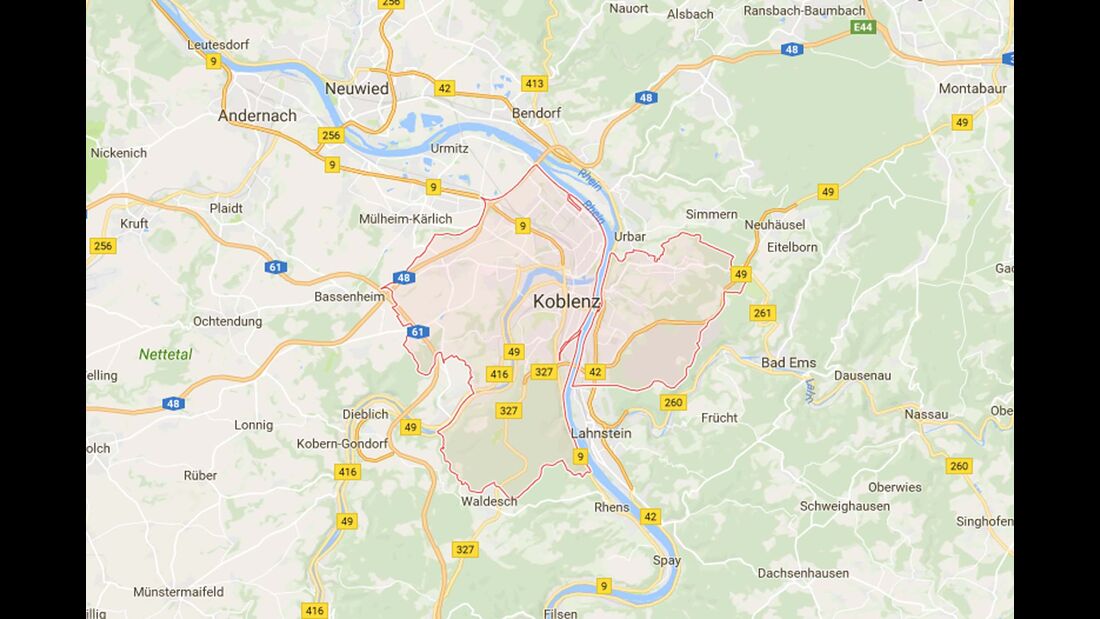 Karte Koblenz