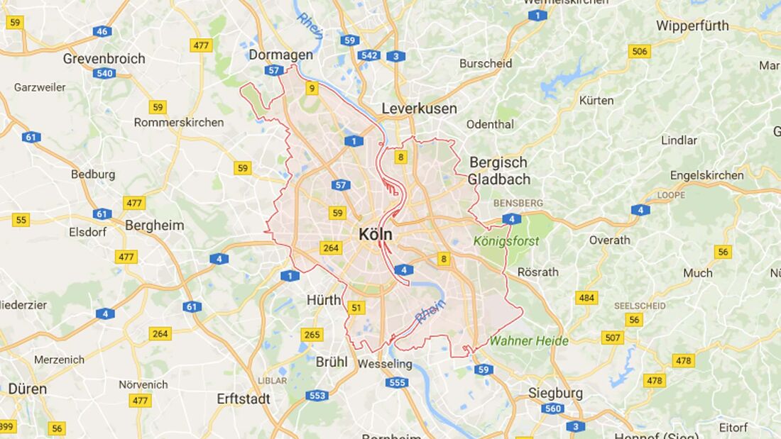 Karte Köln