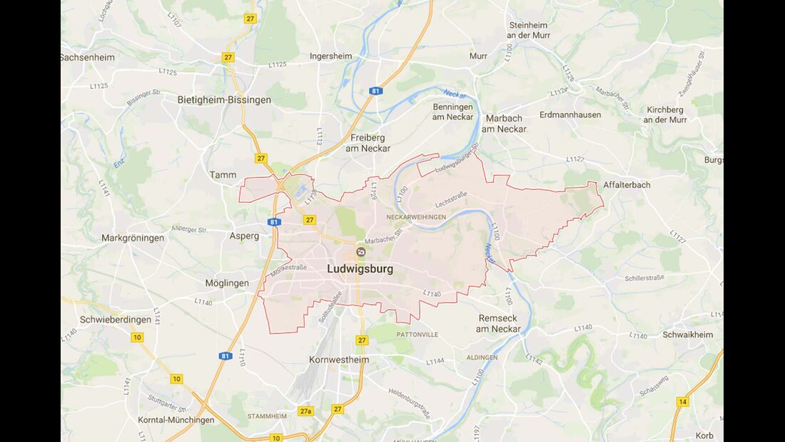 Karte Ludwigsburg