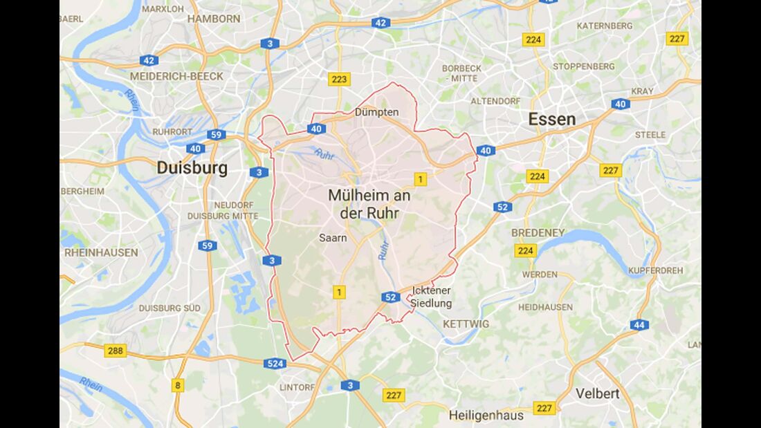 Karte Mühlheim a. d. R.