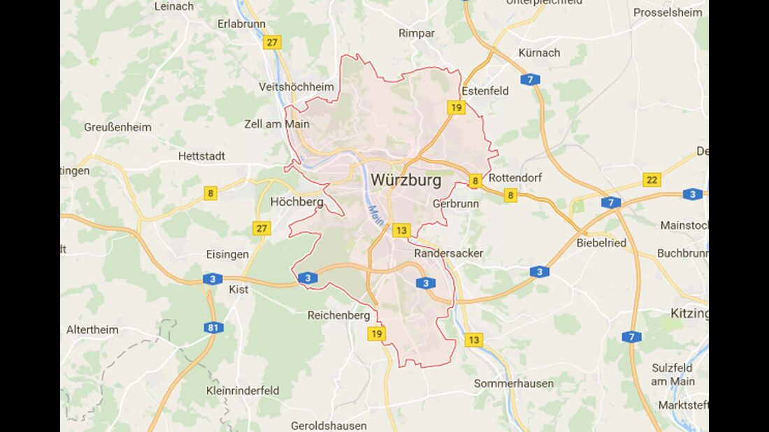 Karte Würzburg