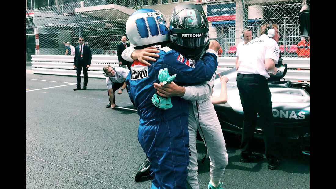 Keke Rosberg & Nico Rosberg - Williams FW08 & Mercedes W07 - Showrun - GP Monaco 2018