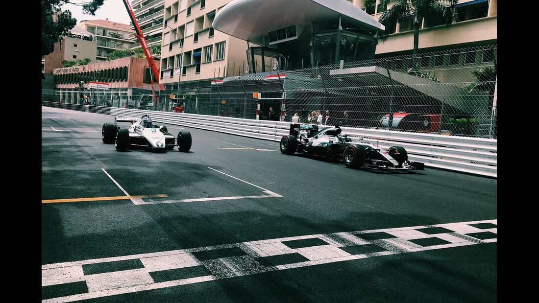 Keke Rosberg & Nico Rosberg - Williams FW08 & Mercedes W07 - Showrun - GP Monaco 2018