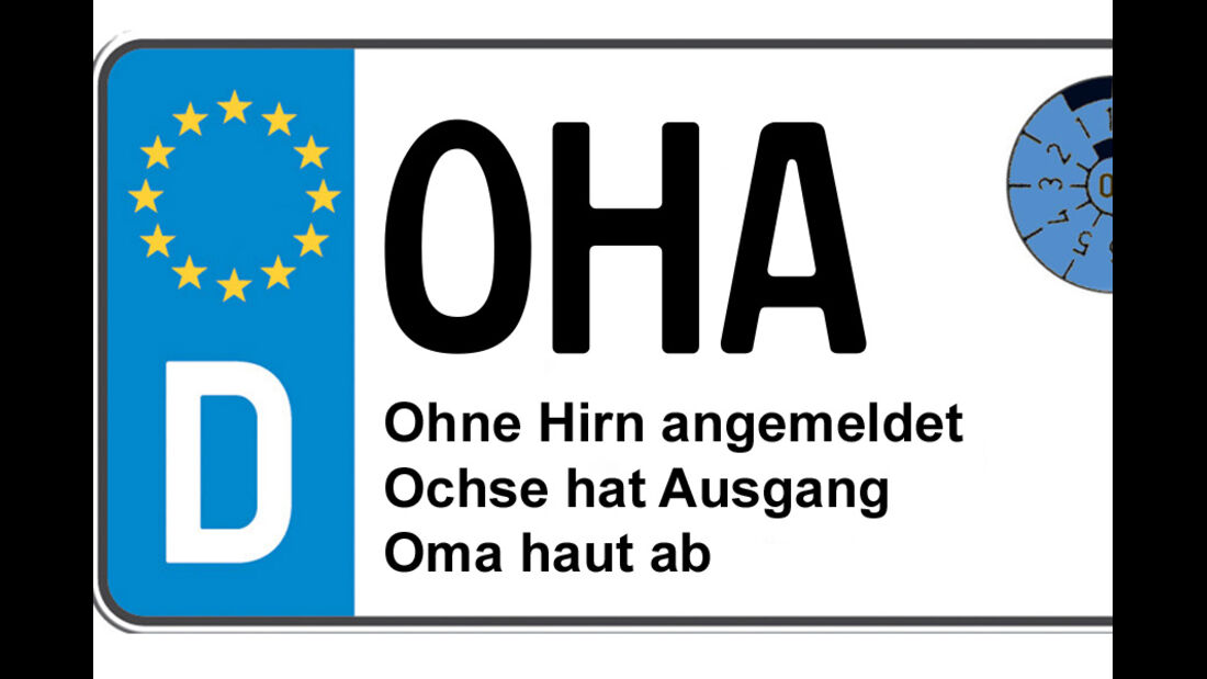 Kennzeichen-Bedeutung OHA	Osterode/Harz