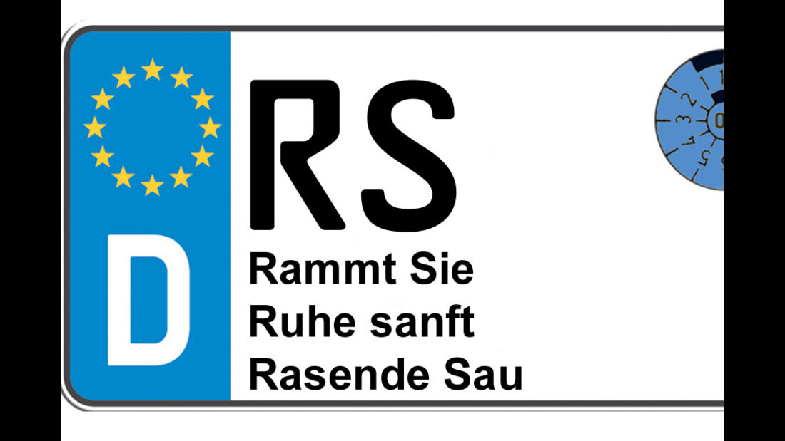 Kennzeichen-Bedeutung RS Remscheid 