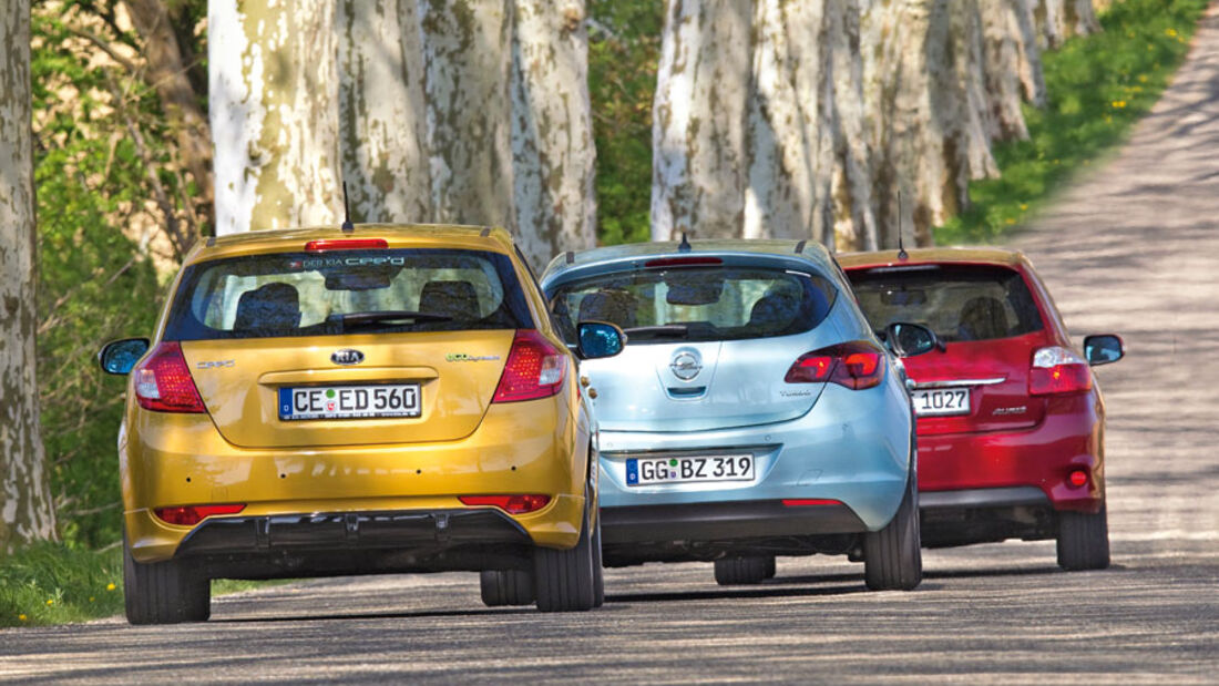 Kia Cee´d, Opel Astra, Toyota Auris