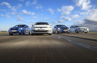 Kia Ceed 1.4 T-GDI GT Line, Opel Astra 1.4 DI Turbo Elegance, Renault Mégane Tce 140 Bose Edition, VW Golf 1.5 eTSI Style, Exterieur