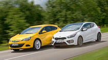 Kia Pro Cee'd GT Track, Opel Astra GTC 1.6 Turbo, Seitenansicht