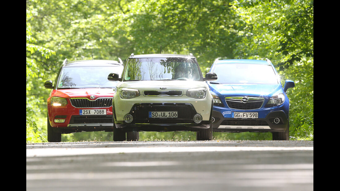 Kia Soul 1.6 GDI, Opel Mokka 1.4 Turbo, Skoda Yeti 1.4 TSI Green tec