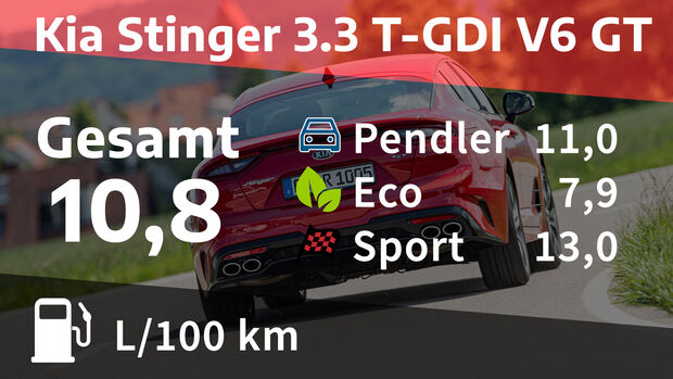 Kia Stinger 3.3 T-GDI V6 GT Realverbrauch