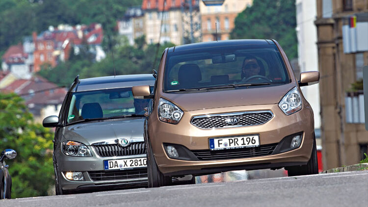 Kia Venga Und Skoda Roomster Kleine Diesel Vans Im Fahrbericht Auto Motor Und Sport