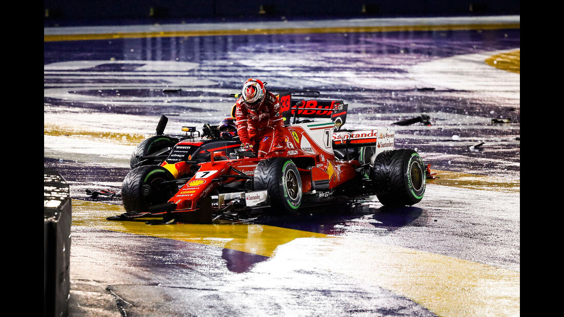 Kimi Räikkönen - Ferrari - Max Verstappen - Red Bull - GP Singapur 2017 - Rennen