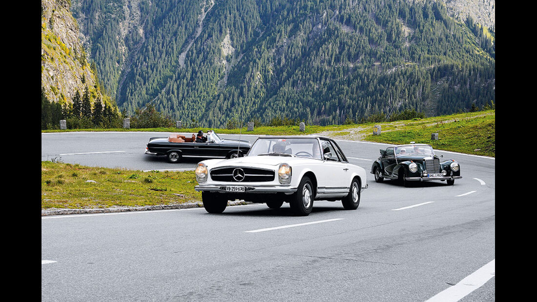 Klassiker von Mercedes-Benz in den Alpen