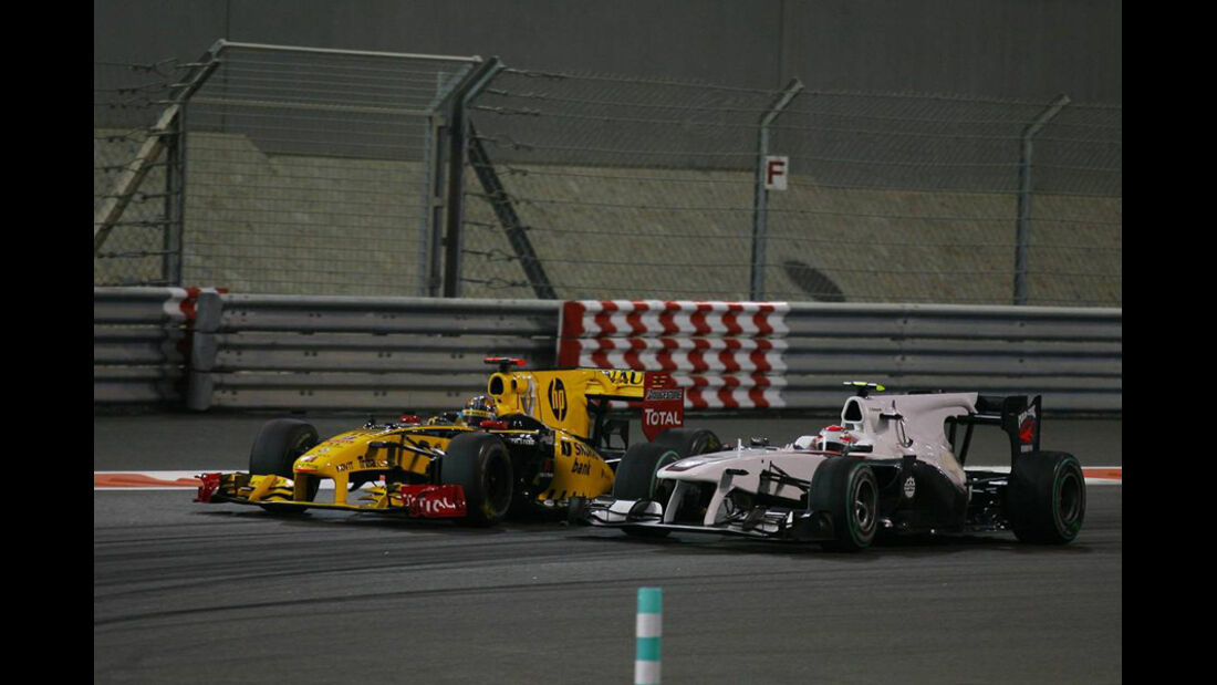 Kobayashi Kubica GP Abu Dhabi 2010