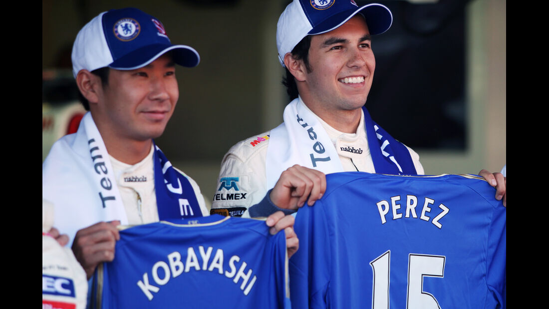 Kobayashi & Perez F1 Fun Pics 2012