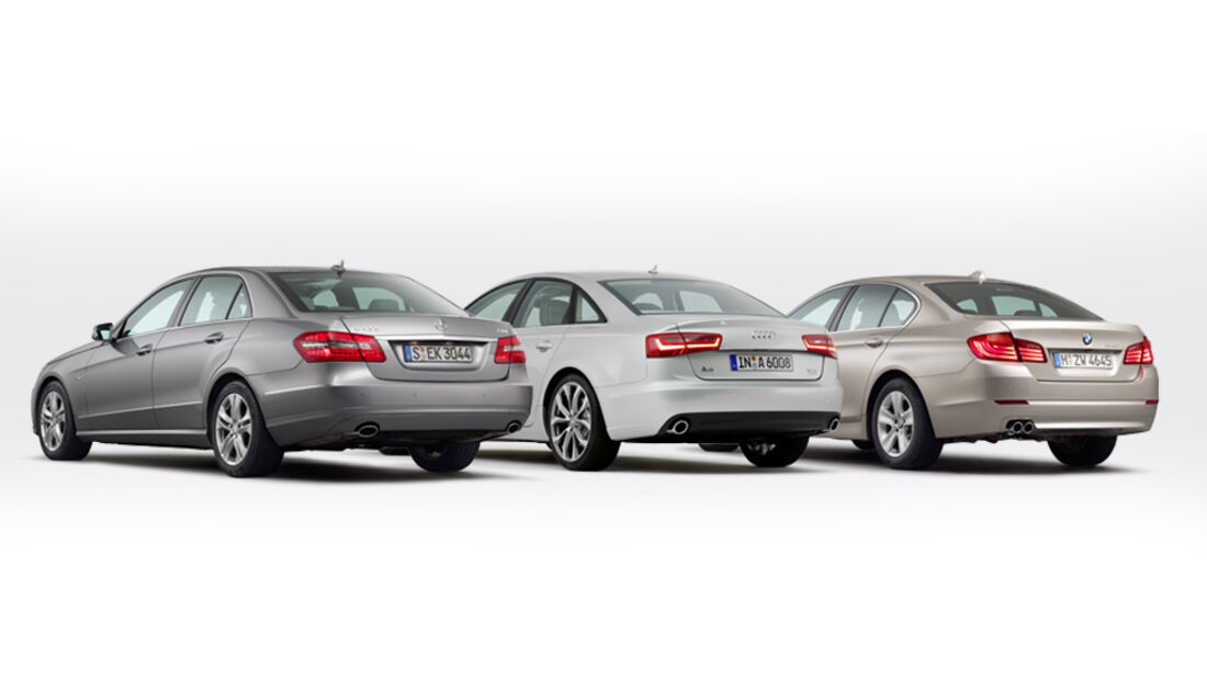 Konzeptvergleich Audi A6, BMW 5er, Mercedes E-Klasse