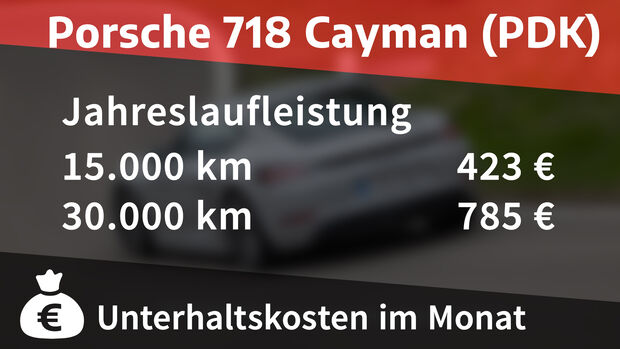 Kosten und Realverbrauch: Porsche 917 Cayman (PDK) 