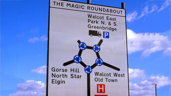 Kuriose Kreisverkehre Magic Roundabout