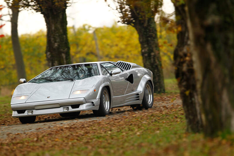 Lamborghini Countach Anniversario, Frontansicht, schräg, Park