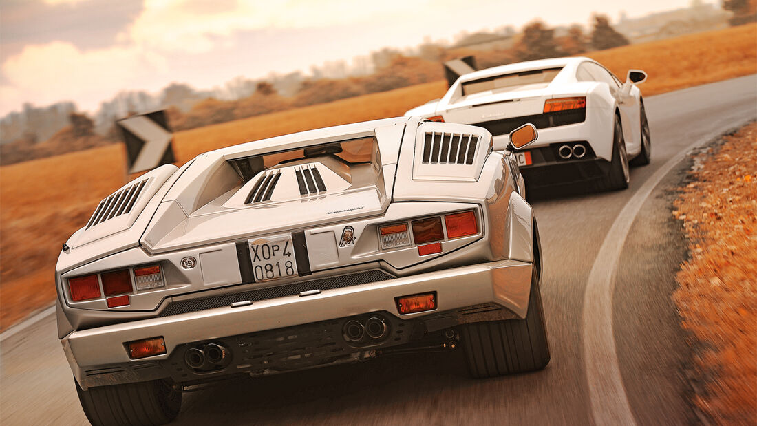 Lamborghini Countach, Lamboghini Gallardo LP 550-2, Heckansicht