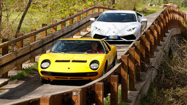 Lamborghini Miura P 400 SV, Lamborghini Huracán, Frontansicht
