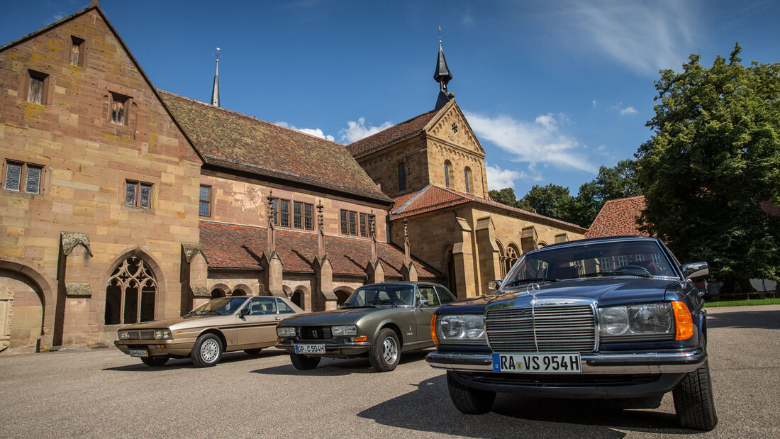 Lancia Gamma Coupé 2.5 i.e., Mercedes 230 CE, Peugeot 504 TI Coupé