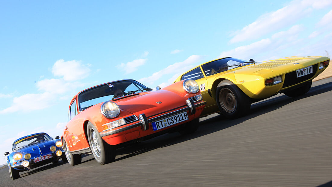 Lancia Stratos HF, Porsche 911 S, Renault Alpine 1600 S 