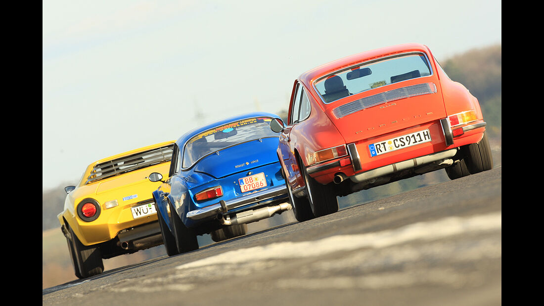 Lancia Stratos HF, Porsche 911 S, Renault Alpine 1600 S 
