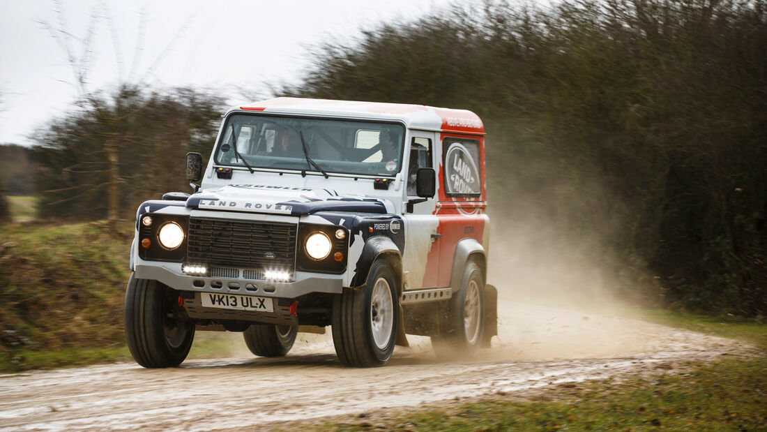 Land Rover Rallye-Defender, Frontansicht
