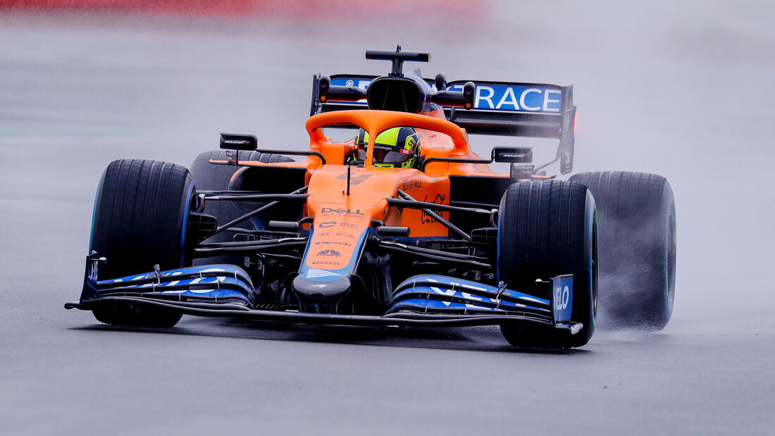 Lando Norris - McLaren MCL35M - Shakedown - Silverstone - 2021