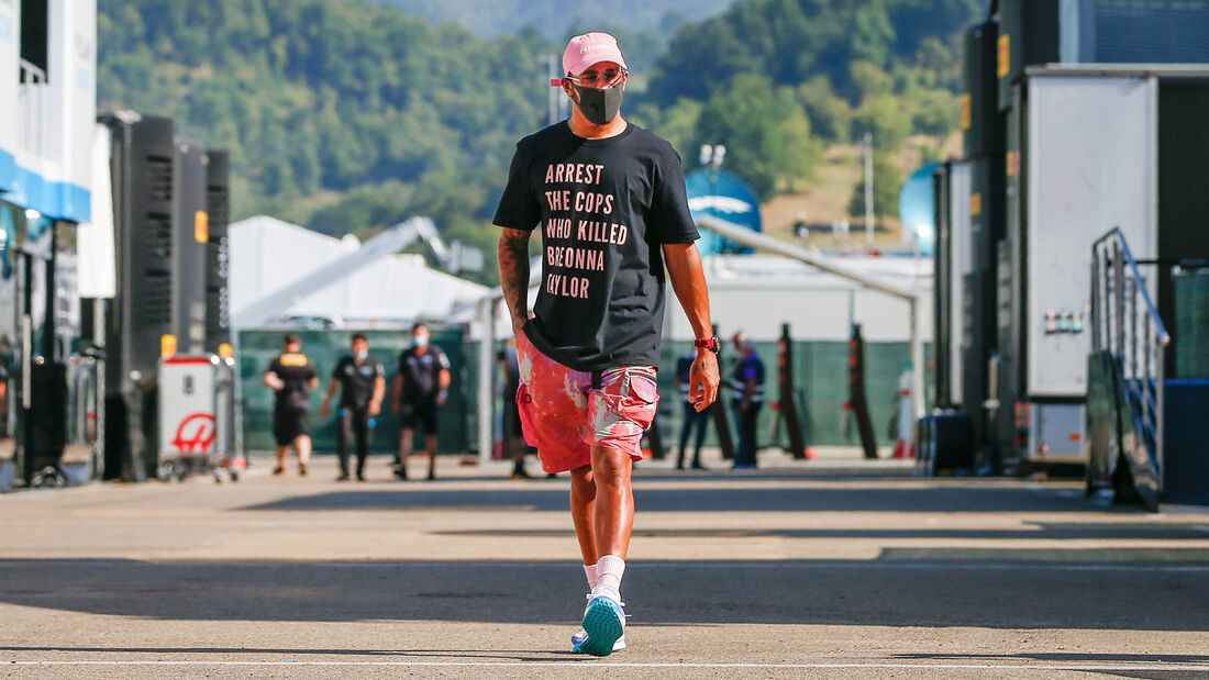 Lewis Hamilton - Anti-Rassismus - GP Toskana 2020