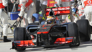 Lewis Hamilton Boxenstopp GP USA 2012