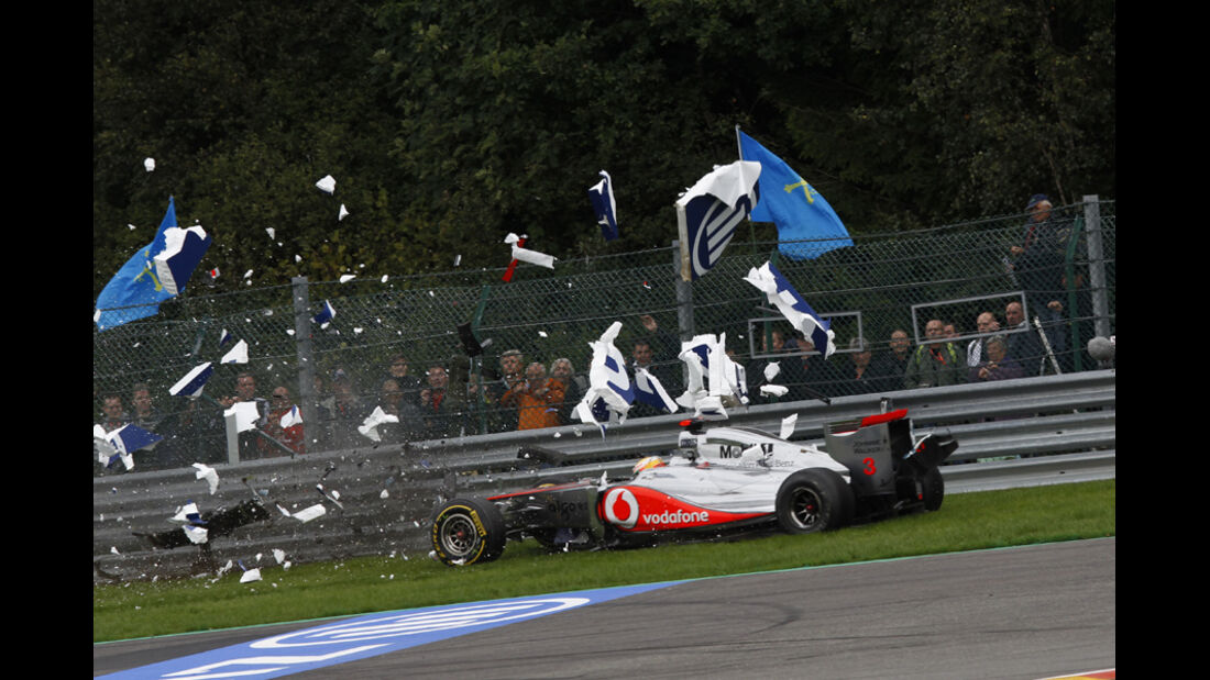 Lewis Hamilton GP Belgien Crashs 2011