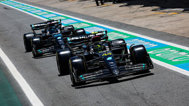 Lewis Hamilton - George Russell - Mercedes - GP Brasilien 2023 - Sao Paulo - Formel 1