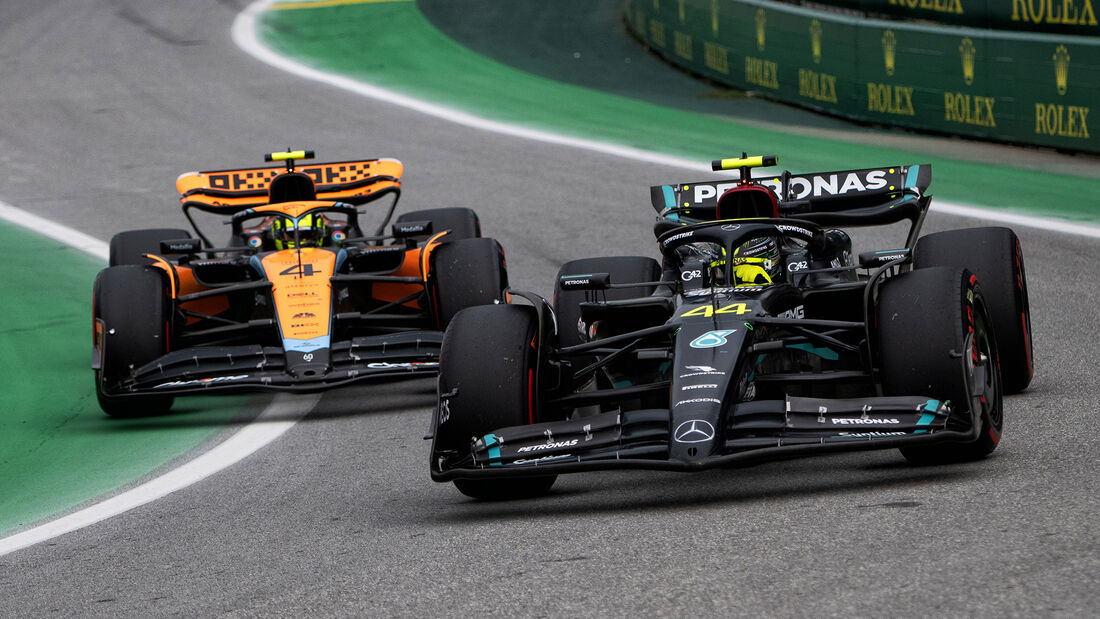 Lewis Hamilton - Lando Norris - Mercedes - McLaren - GP Brasilien 2023 - Sao Paulo