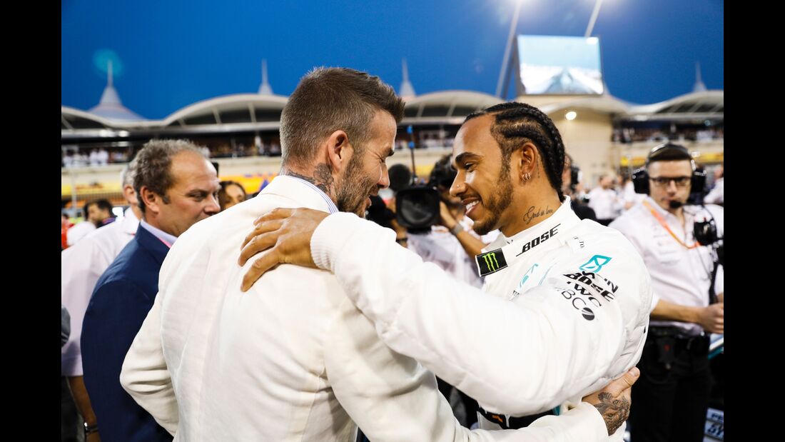 Lewis Hamilton - Mercedes - David Beckham - Formel 1 - GP Bahrain - 31. März 2019