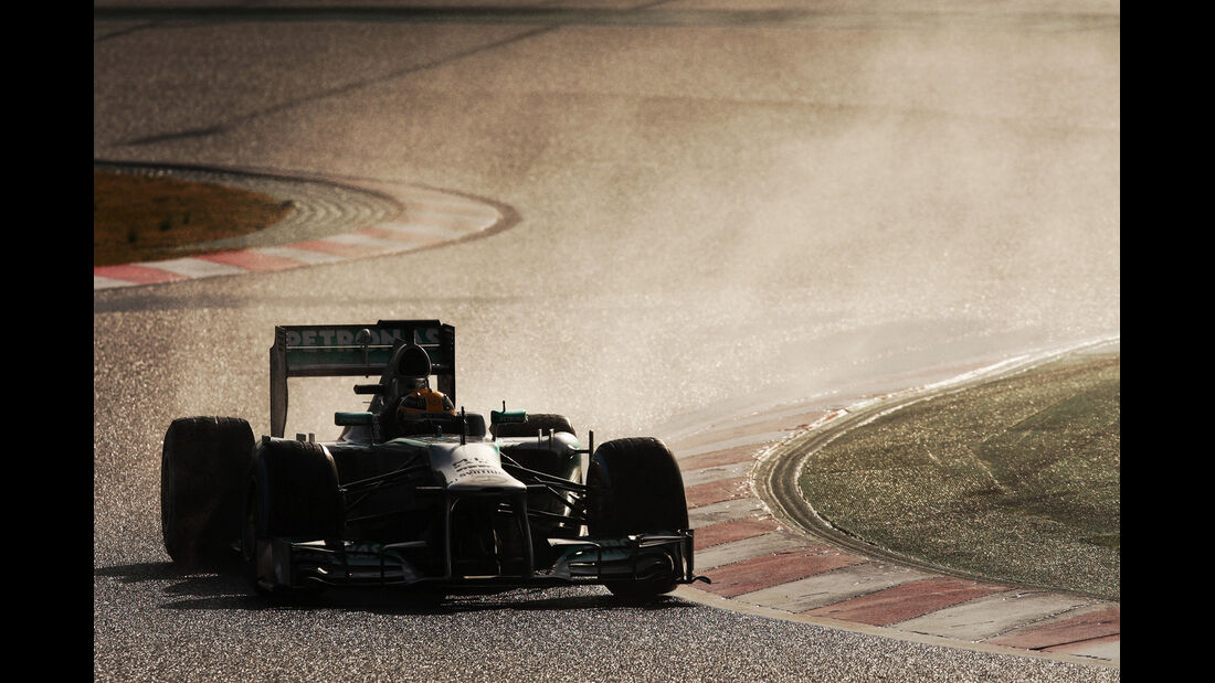 Lewis Hamilton Mercedes F1 Test Barcelona 2013