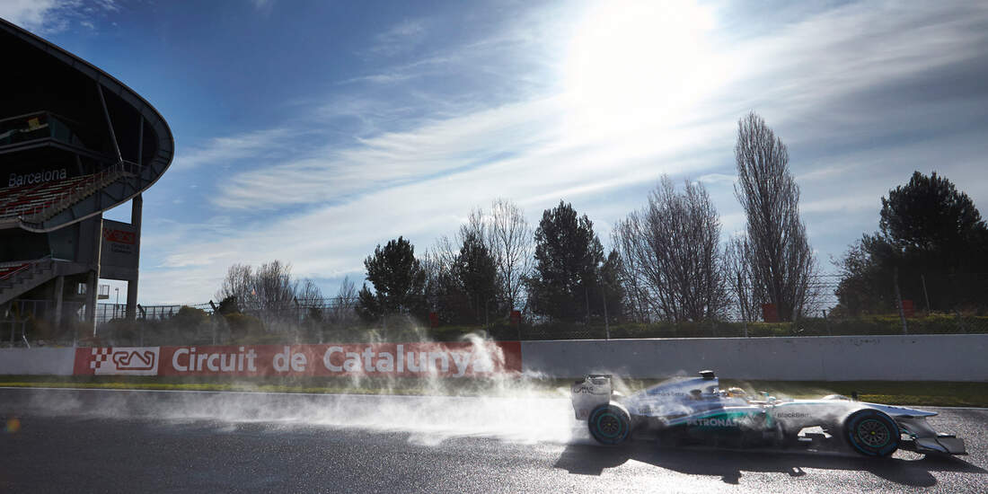 Lewis Hamilton Mercedes F1 Test Barcelona 2013
