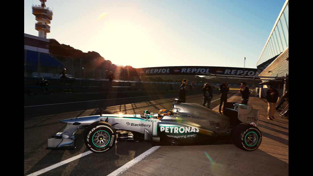 Lewis Hamilton, Mercedes GP, Formel 1-Test, Jerez, 6.2.2013