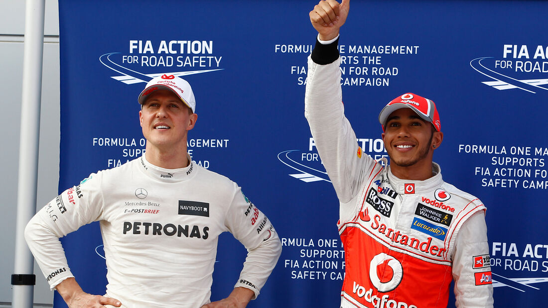 Lewis Hamilton & Michael Schumacher - GP Malaysia 2012