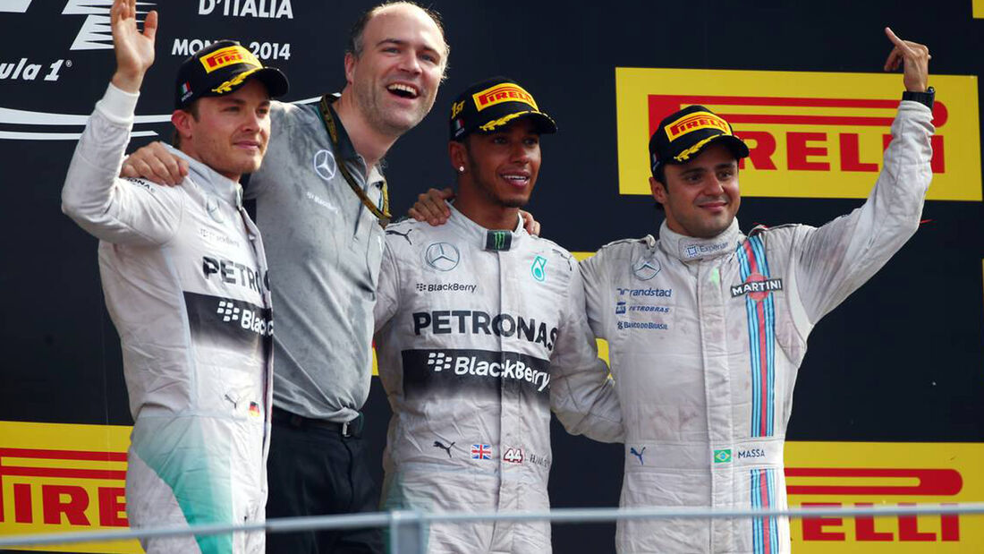 Lewis Hamilton Nico Rosberg Felipe Massa Formel 1 GP Italien 7. September 2014