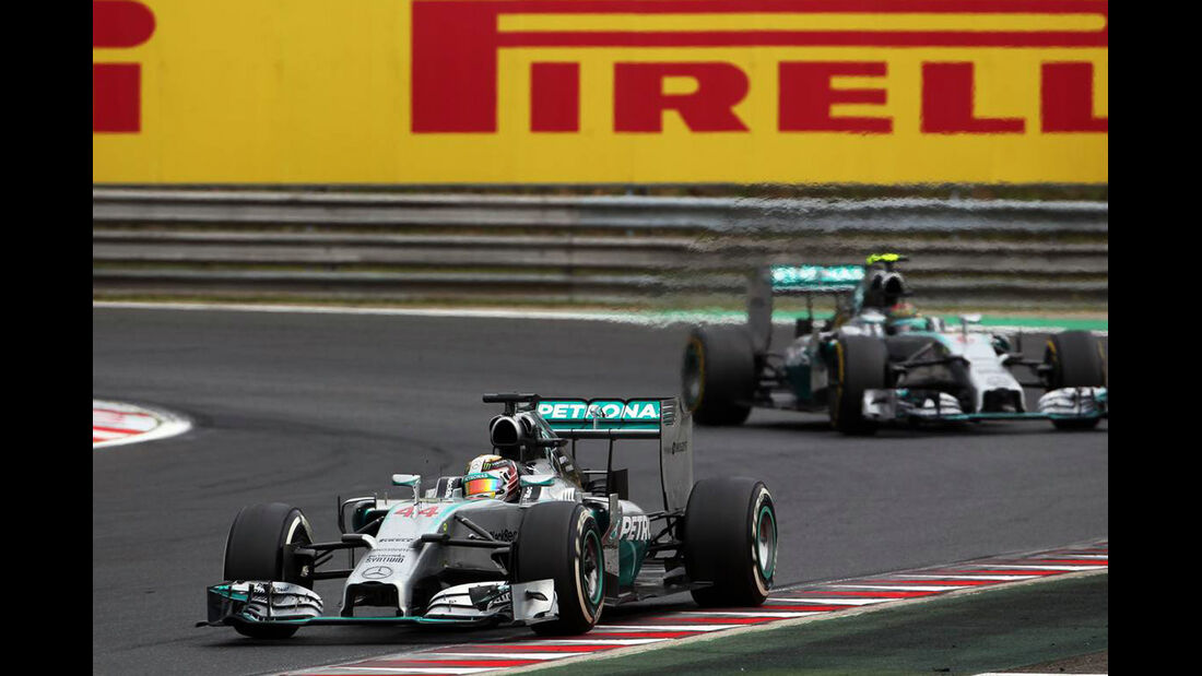 Lewis Hamilton - Nico Rosberg - Mercedes - Formel 1 - GP Ungarn - 27. Juli 2014