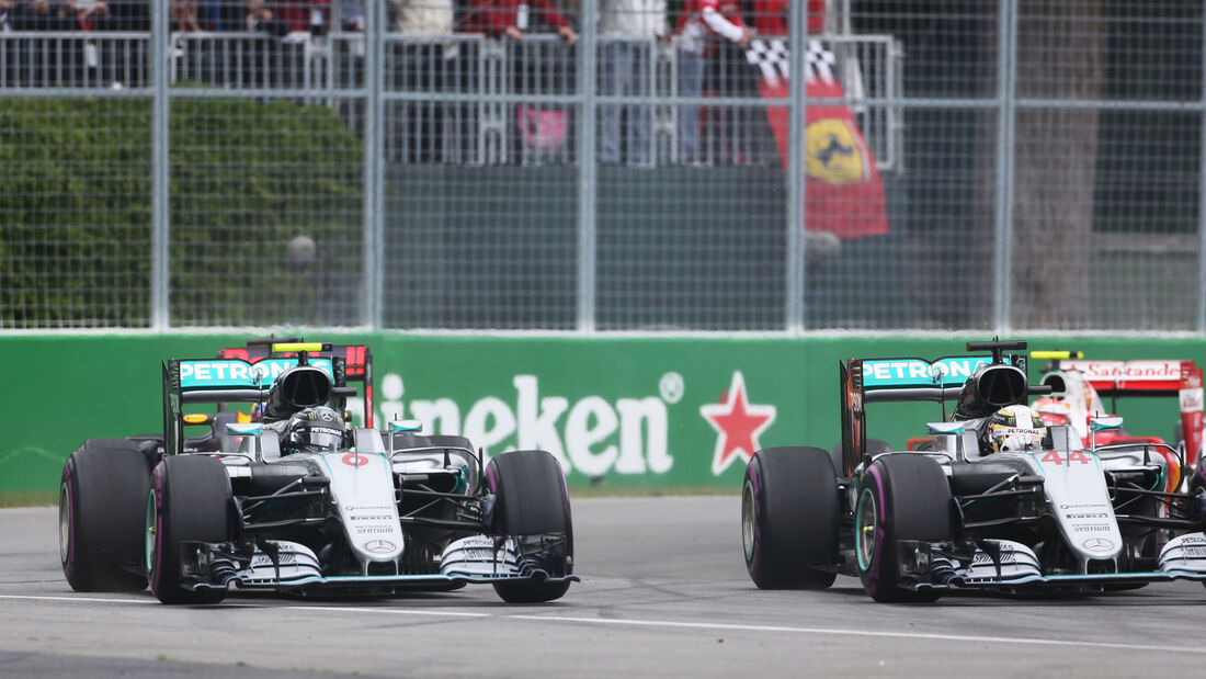 Lewis Hamilton - Nico Rosberg - Start - GP Kanada 2016 - Montreal 