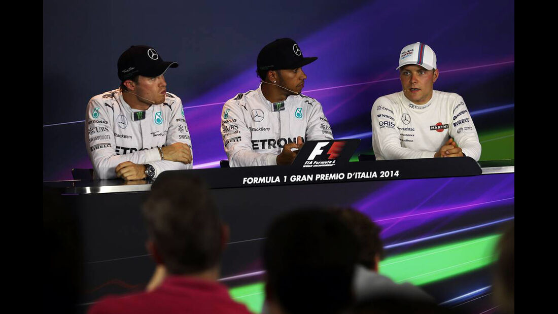 Lewis Hamilton - Nico Rosberg - Valtteri Bottas  - Force India - Formel 1 - GP Italien - 6. September 2014 