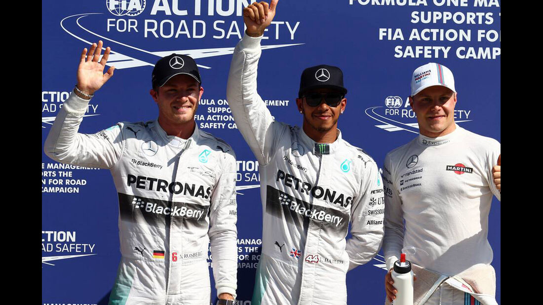 Lewis Hamilton - Nico Rosberg - Valtteri Bottas  - Force India - Formel 1 - GP Italien - 6. September 2014 
