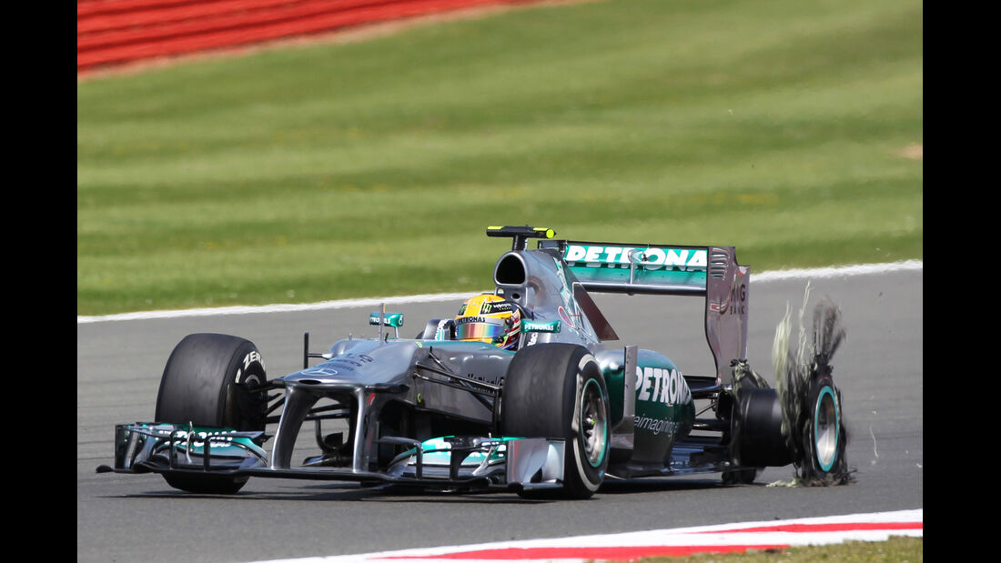 Lewis Hamilton - Reifenschaden GP England 2013
