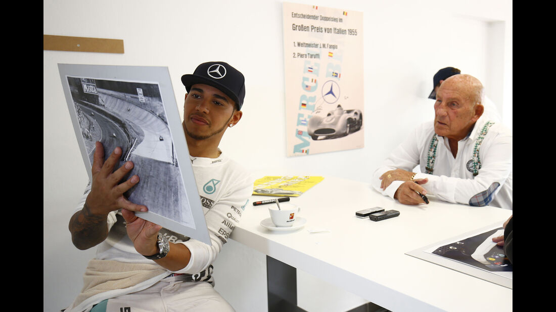 Lewis Hamilton & Stirling Moss - Monza - Mercedes - 2015