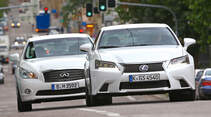 Lexus GS 450h F-Sport, Infiniti M35h GT Premium, Frontansicht